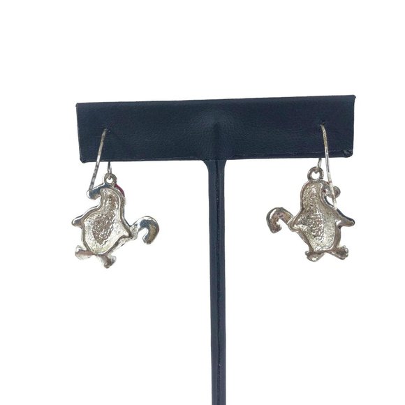 Enamel Penguin with Candy Cane Earrings - Picture 4 of 6